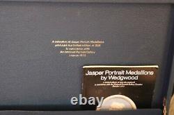 Very Rare 1973 Wedgwood Jasper Portrait Medallions In Fitted Box Ltd Ed 34/200