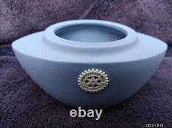 Very Rare (PERFECT) Wedgwood Trial Blue Jasperware Bowl Rotary International