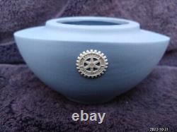 Very Rare (PERFECT) Wedgwood Trial Blue Jasperware Bowl Rotary International