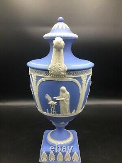 Very delicate Jasperware covered urn vase, Adams Tunstall, England