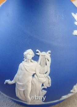 Victorian Cobalt Blue Wedgwood Jasperware Vase 1884