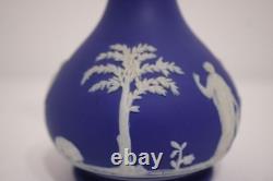 Victorian Cobalt Blue Wedgwood Jasperware Vase 1884