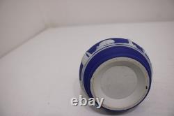 Victorian Cobalt Blue Wedgwood Jasperware Vase 1884