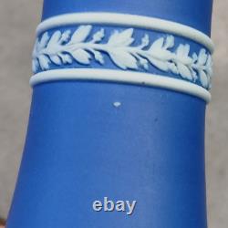 Victorian Cobalt Blue Wedgwood Jasperware Vase 1884