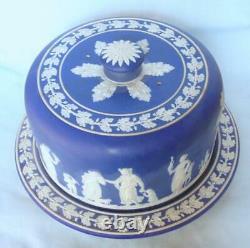 Victorian Wedgwood Large Jasper Ware Cheese Dome With Base