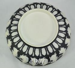 Vintage Black Jasper Dip Wedgwood Dancing Hours 10 Inch Bowl 1957