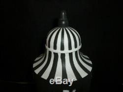 Vintage Black Jasperware Wedgwood Urn With LID