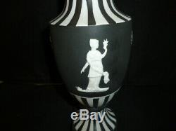 Vintage Black Jasperware Wedgwood Urn With LID