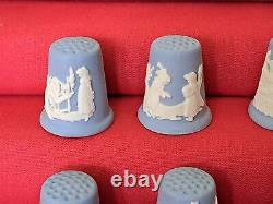 Vintage Collection Wedgwood Jasper Ware Fairy Tales Set Of 12 Thimbles, Boxed