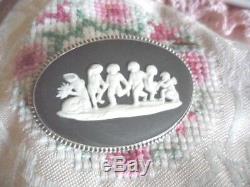 Vintage Jewellery Wedgwood Brooch Pin Sterling Silver Orig Box Antique Jewelry