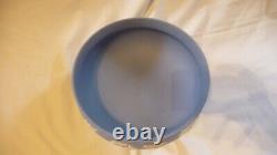 Vintage Large Wedgwood England Blue Jasper Ware Footed Pedestal Bowl Trinkets