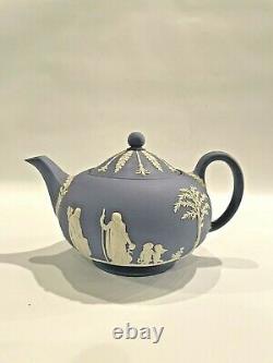Vintage Light Blue Wedgwood Jasperware Tea Pot