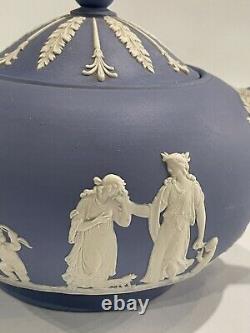 Vintage Light Blue Wedgwood Jasperware Tea Pot