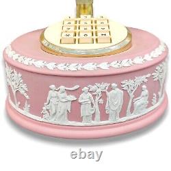 Vintage RARE Wedgwood Royal Albert Jasperware Pink Astral Telephone 1980s