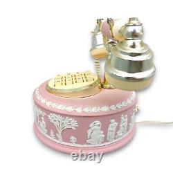 Vintage RARE Wedgwood Royal Albert Jasperware Pink Astral Telephone 1980s