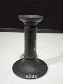Vintage Souvenir Wedgwood Black Jasperware 5 NIAGRA FALLS CANADA Candlestick