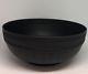 Vintage Wedgwood Black Basalt Jasperware Round Large Centerpiece Fruit Bowl (19)