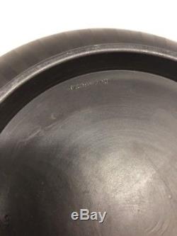 Vintage WEDGWOOD Black BASALT JASPERWARE Round Large Centerpiece Fruit Bowl (19)