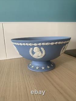 Vintage Wedgewood Jasperware Blue Bowl American Independence Ltd Edition N75