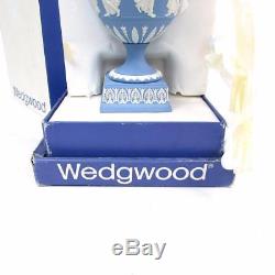 Vintage Wedgwood 275 Pale Blue Jasperware Dancing Hours 10 Urn In Box