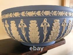 Vintage Wedgwood Acanthus Jasperware Blue Stoneware Bowl