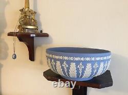 Vintage Wedgwood Acanthus Jasperware Blue Stoneware Bowl