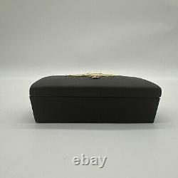 Vintage Wedgwood Black Basalt Jasperware Gilded Egyptian Motif Trinket Box