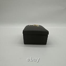 Vintage Wedgwood Black Basalt Jasperware Gilded Egyptian Motif Trinket Box