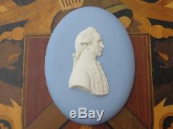 Vintage Wedgwood Blue Jasper Ware Captain James Cook Oval Medallion