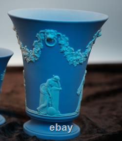 Vintage Wedgwood Blue Jasper Ware Vase