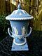 Vintage Wedgwood Blue Jasperware Lidded Urn C1995- Campagna