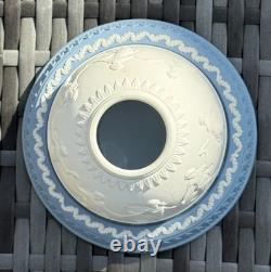 Vintage Wedgwood Blue & White Jasperware Candle Holder Dancing Hours