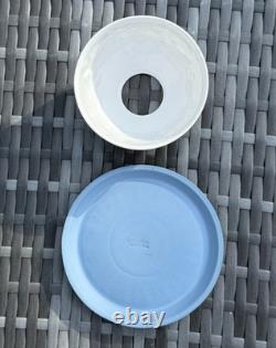 Vintage Wedgwood Blue & White Jasperware Candle Holder Dancing Hours