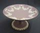 Vintage Wedgwood Cream On Lilac Jasperware 3 1/2 Tall Tazza Cake Compote Stand