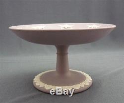 Vintage Wedgwood Cream on Lilac Jasperware 3 1/2 Tall Tazza Cake Compote Stand