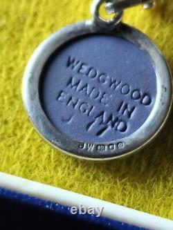 Vintage Wedgwood England Jasper Ware Pendant In Original Box