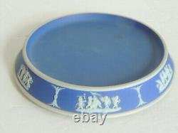 Vintage Wedgwood England Jasperware Dark Blue Dip 6 1/4 Coaster Teapot Stand