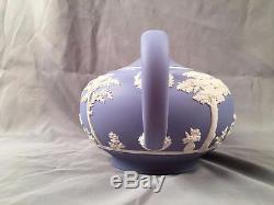 Vintage Wedgwood Jasperware LIGHT BLUE Classic Cherub Putti Relief Tea Pot