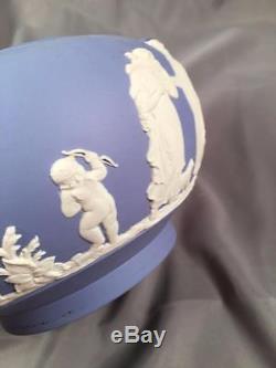 Vintage Wedgwood Jasperware LIGHT BLUE Classic Cherub Putti Relief Tea Pot