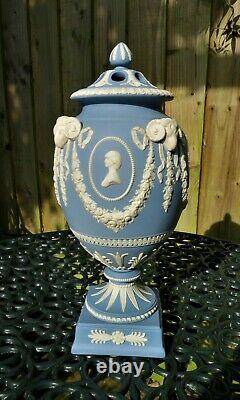 Vintage Wedgwood Jasperware Large Lidded Urn- Pot Pourri Princess Diana C1981