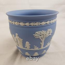Vintage Wedgwood Jasperware Porcelain Neo-Classical Planters x2 4.5 x 5 Inch