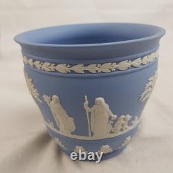 Vintage Wedgwood Jasperware Porcelain Neo-Classical Planters x2 4.5 x 5 Inch