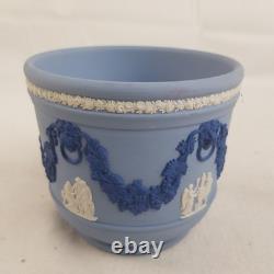 Vintage Wedgwood Jasperware Porcelain Tri Colour Planter Jardiniere 4.5 x 5 Inch