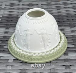 Vintage Wedgwood Jasperware Sage Green tea-light Candle Holder Dancing Hours
