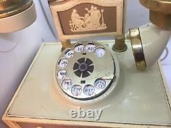 Vintage Wedgwood Jasperware Style Deco Tel Plastic Rotary Telephone As Is