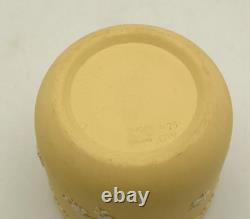 Vintage Wedgwood Jasperware Yellow Primrose Prunus Tall Lidded Trinket Pot 1976