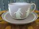 Vintage Wedgwood Lilac Jasperware Matte Tea Cup Saucer Set Dancing Hours