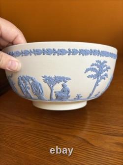 Vintage Wedgwood Reverse Blue On White Jasperware Sacrifice' Bowl 8