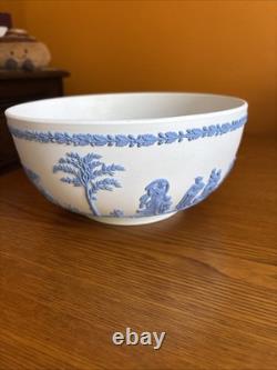 Vintage Wedgwood Reverse Blue On White Jasperware Sacrifice' Bowl 8
