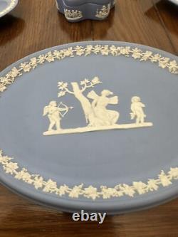 Vintage wedgewood jasperware blue collection